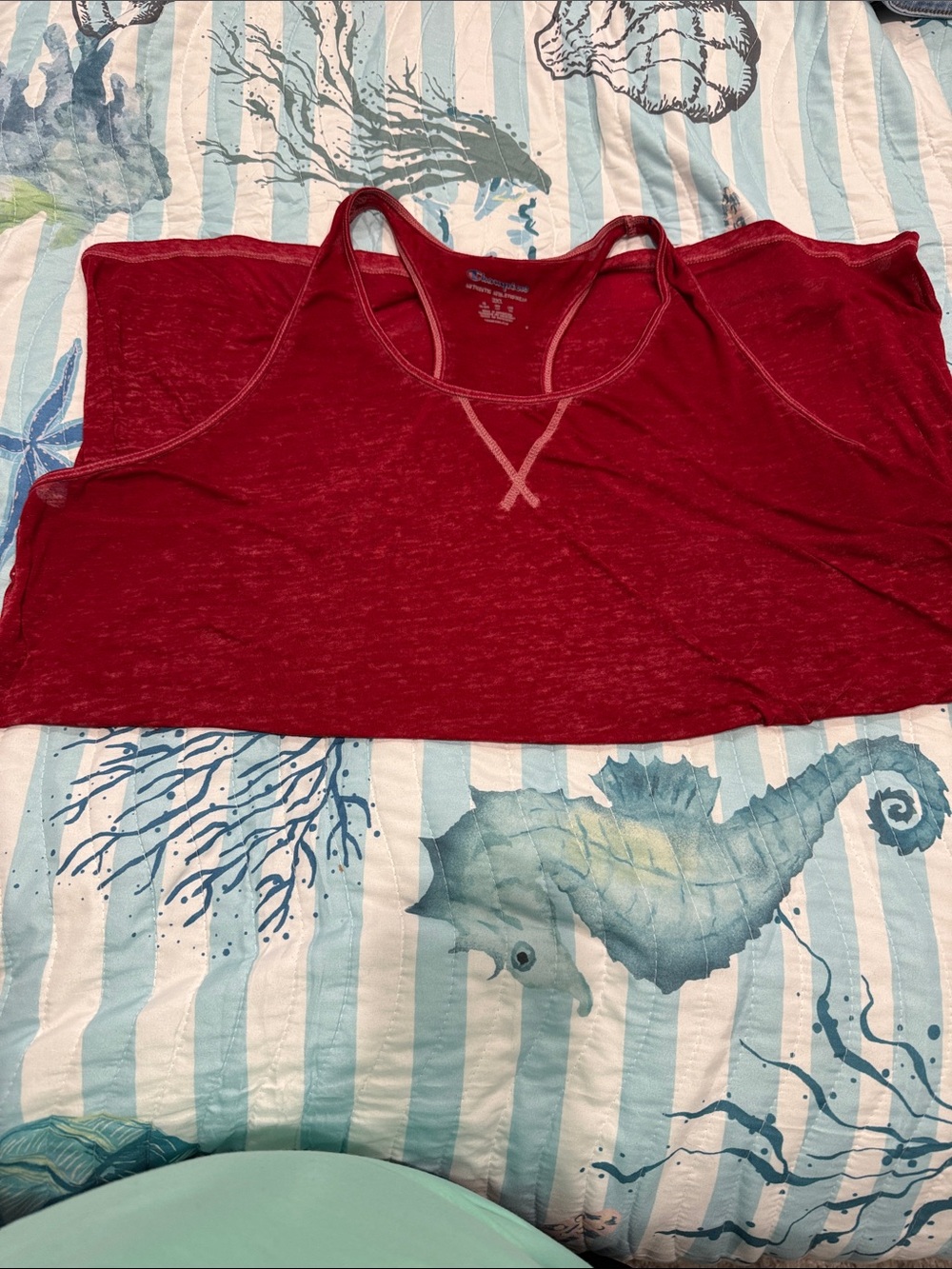 Champion Women's Red Racerback Tank - Lightweight Layer